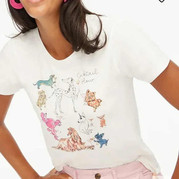 J. Crew Cocktail Hour Graphic T Shirt - Picture 2 of 4